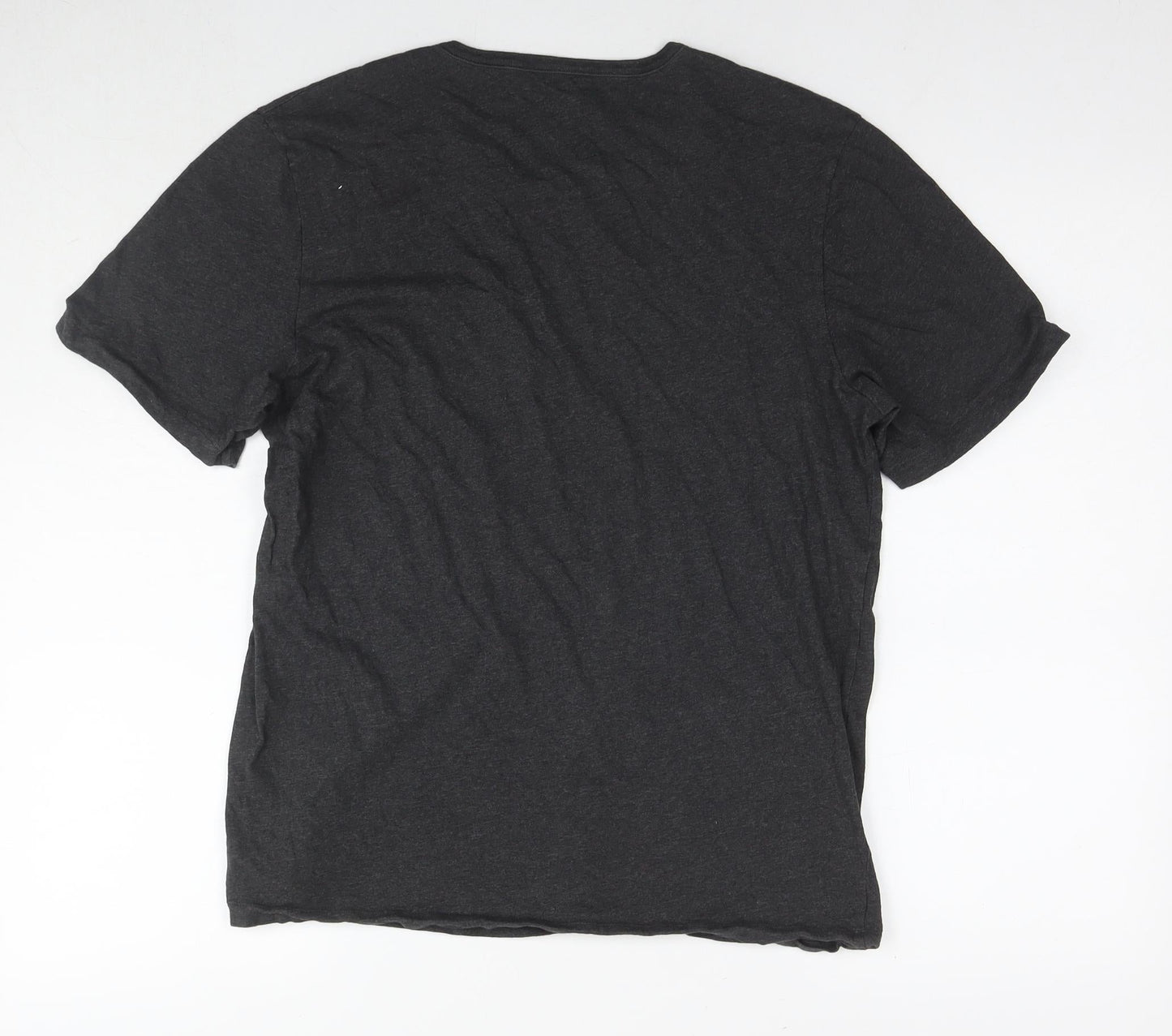 Boss Mens Grey Cotton T-Shirt Size L Round Neck