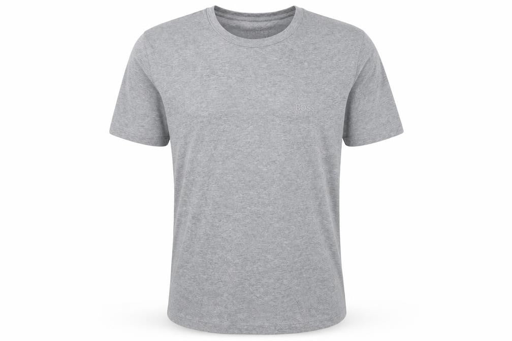 BOSS Mens Grey Cotton T-Shirt Size S Round Neck