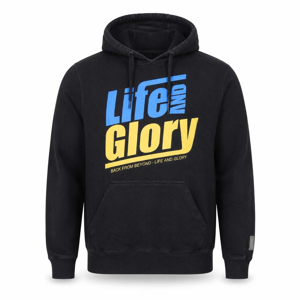 Life & Glory Womens Blue Cotton Pullover Hoodie Size XL Pullover - Logo
