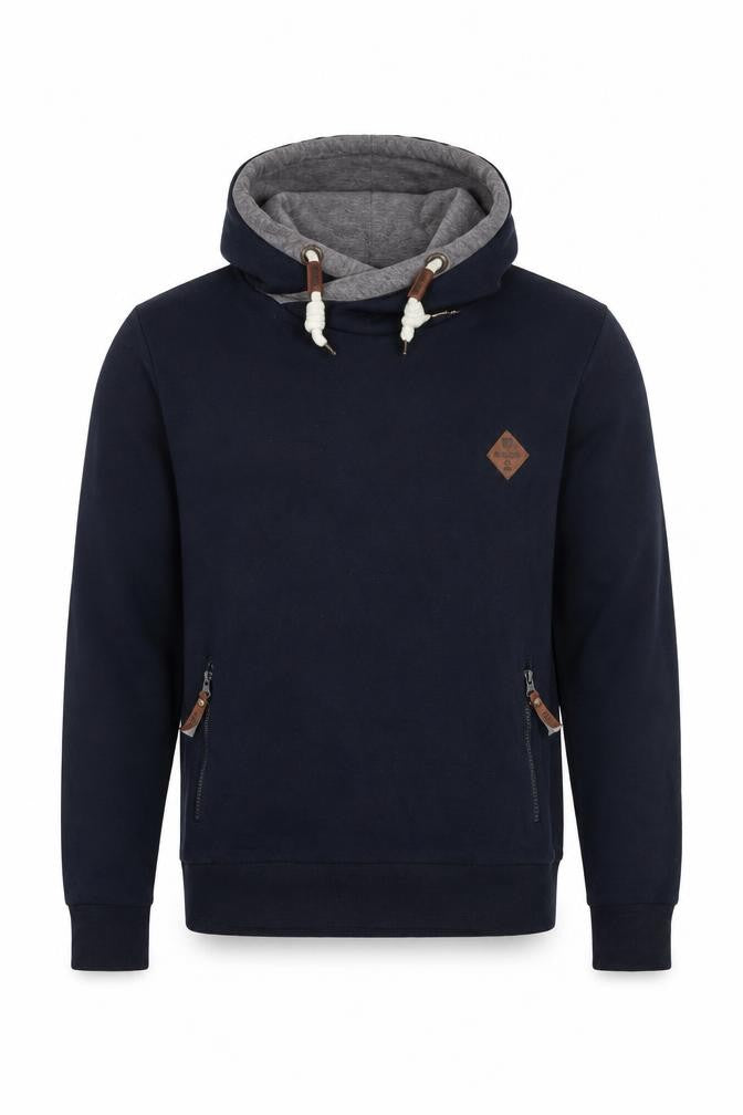 Indicore Mens Blue Cotton Pullover Hoodie Size M