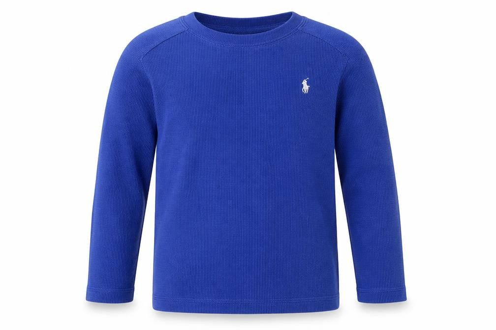 Polo Ralph Lauren Boys Blue Cotton Pullover Sweatshirt Size 7 Years Pullover