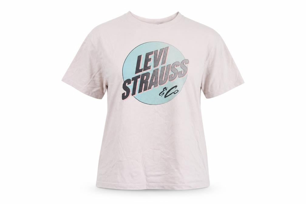 Levi's Womens Pink Cotton Basic T-Shirt Size S Crew Neck