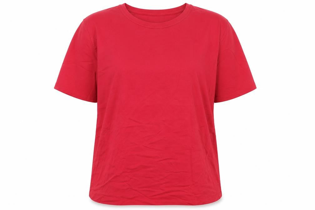 Lands' End Womens Pink Cotton Basic T-Shirt Size 24 Crew Neck