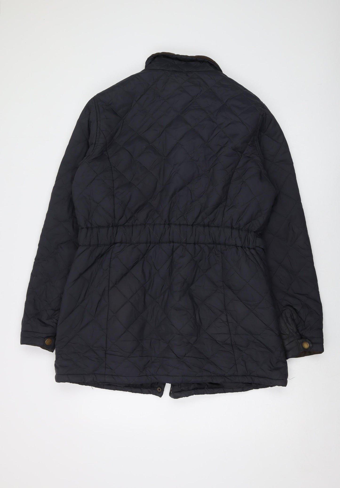 John Parlridge Womens Blue Quilted Jacket Size 16 Zip