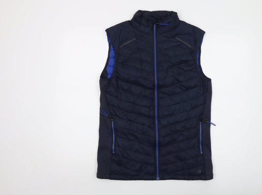 GOODMOVE Mens Blue Jacket Waistcoat Size S Zip