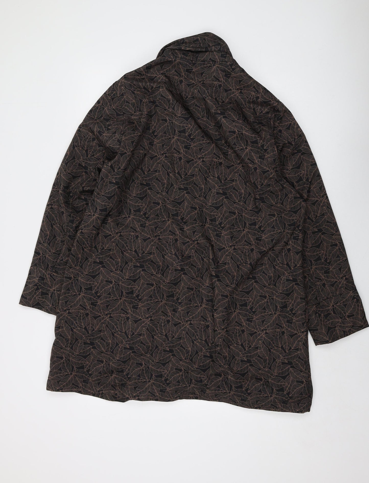 TIGI Womens Brown Geometric Jacket Size 18 Zip