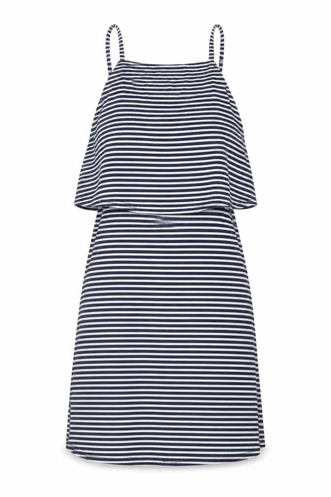 Miss Selfridge Womens Black Striped Viscose A-Line Size 10 Square Neck Pullover