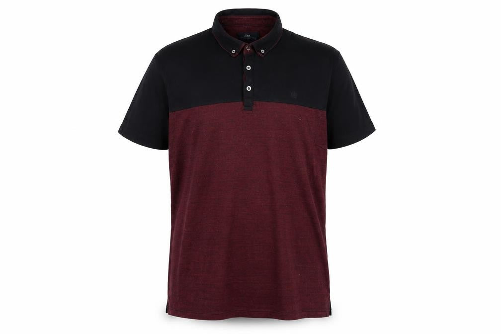 Next Mens Red Cotton Polo Size 2XL Collared Button - Logo, Embroidered