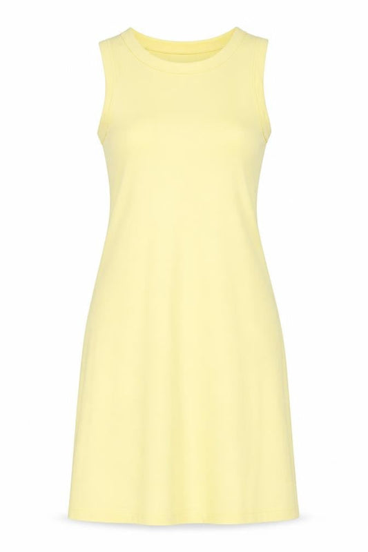 River Island Womens Yellow Cotton Bodycon Size 8 Crew Neck Pullover