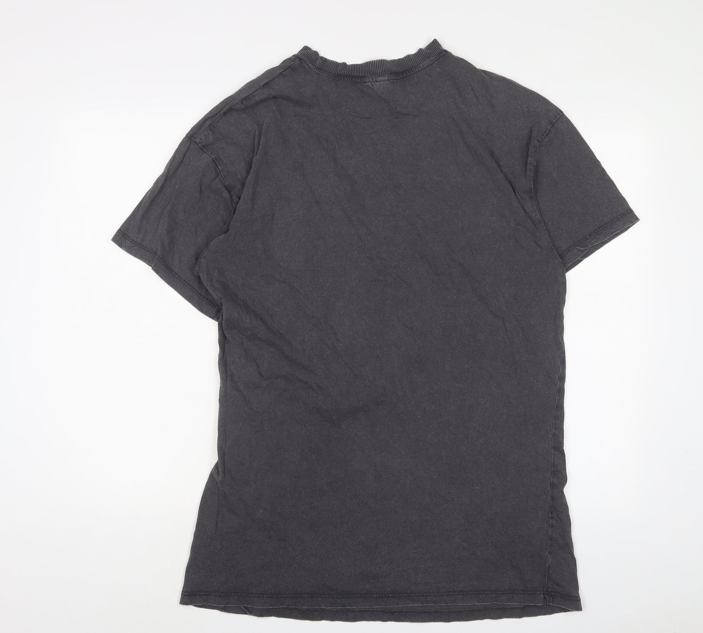 H&M Womens Grey Cotton T-Shirt Dress Size XS Crew Neck Pullover - Los Angeles