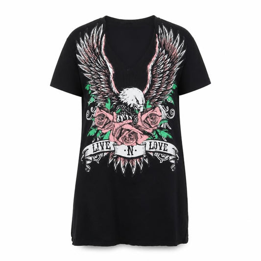 Cameo Rose Womens Black Cotton T-Shirt Dress Size 10 Halter Pullover