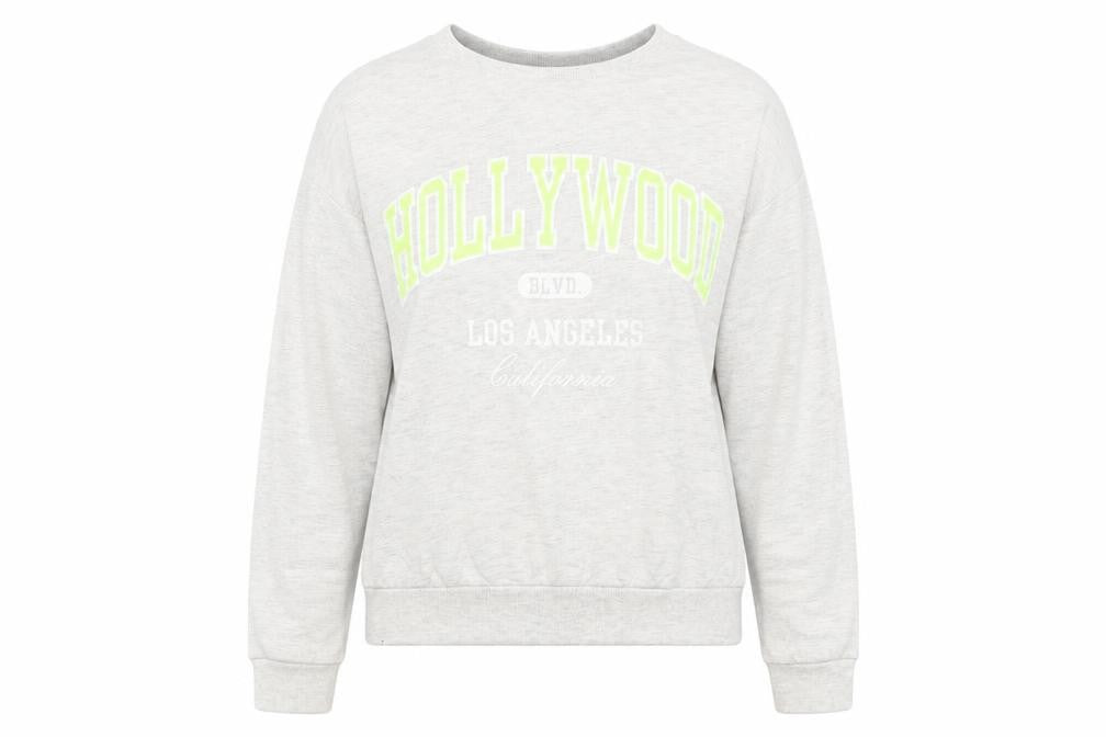 H&M Womens Grey Cotton Pullover Sweatshirt Size XS Pullover - Hollywood
