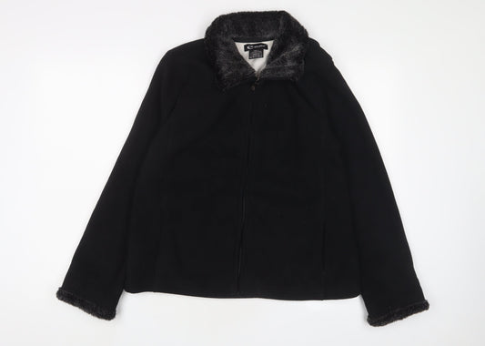 E Studio Womens Black Jacket Size L Zip