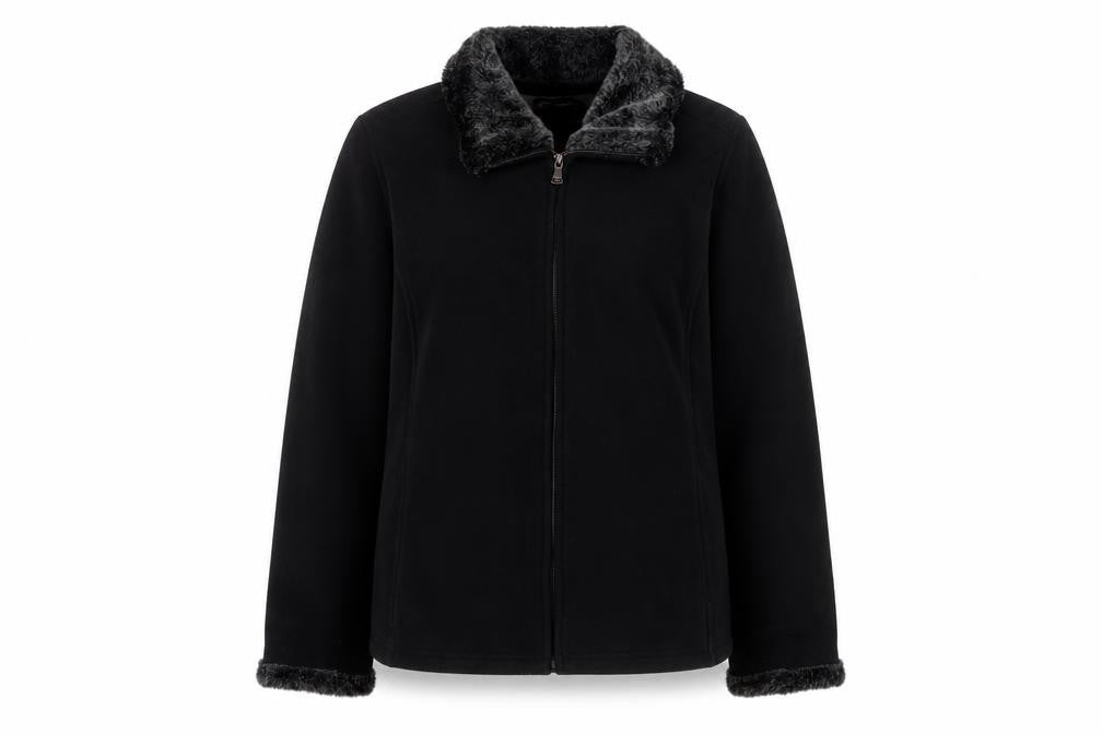E Studio Womens Black Jacket Size L Zip