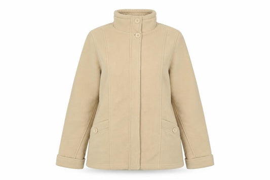 Marks & Spencer Womens Beige Jacket Size 12 Zip