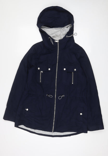Next Womens Blue Jacket Size 14 Zip