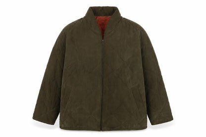 Olsen Mens Green Quilted Jacket Size L Zip