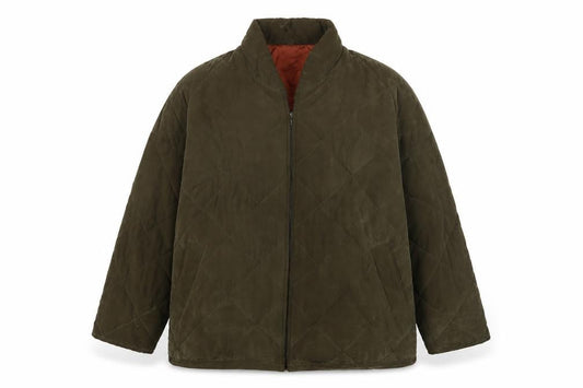 Olsen Mens Green Quilted Jacket Size L Zip