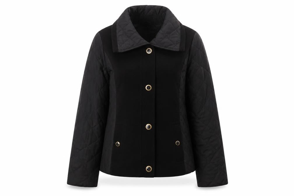 ANNE WEYBURN Womens Black Jacket Size 14 Zip