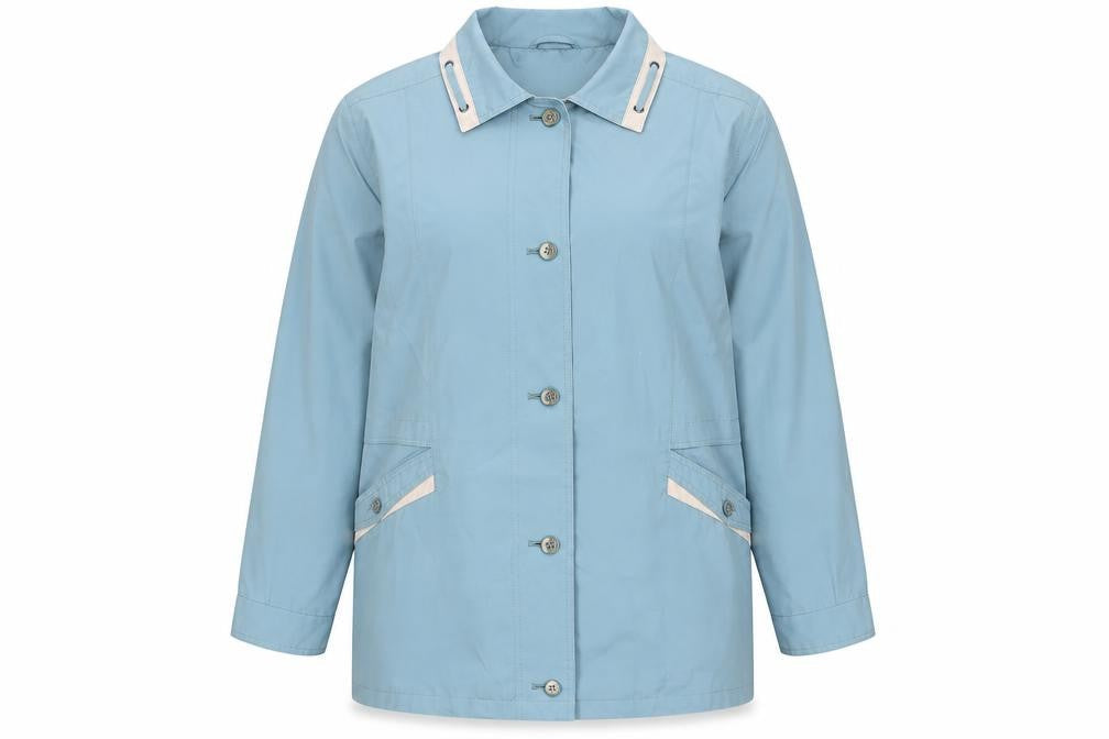 David Barry Womens Blue Jacket Size 16 Button