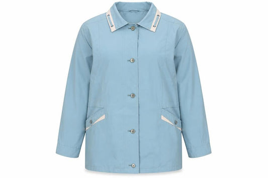 David Barry Womens Blue Jacket Size 16 Button