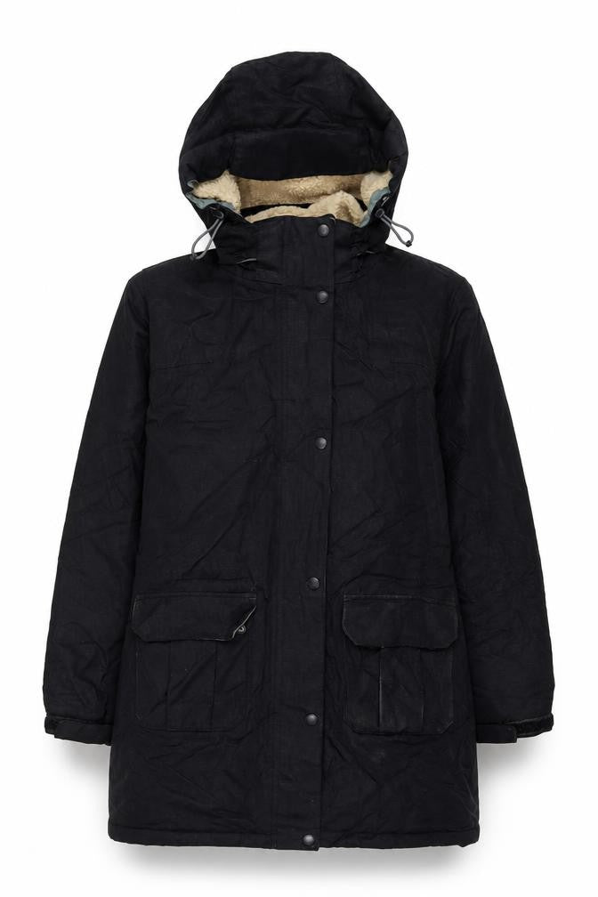 Lands' End Womens Black Jacket Coat Size 6 Zip