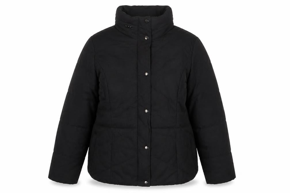 Marks & Spencer Womens Black Quilted Coat Size L Zip