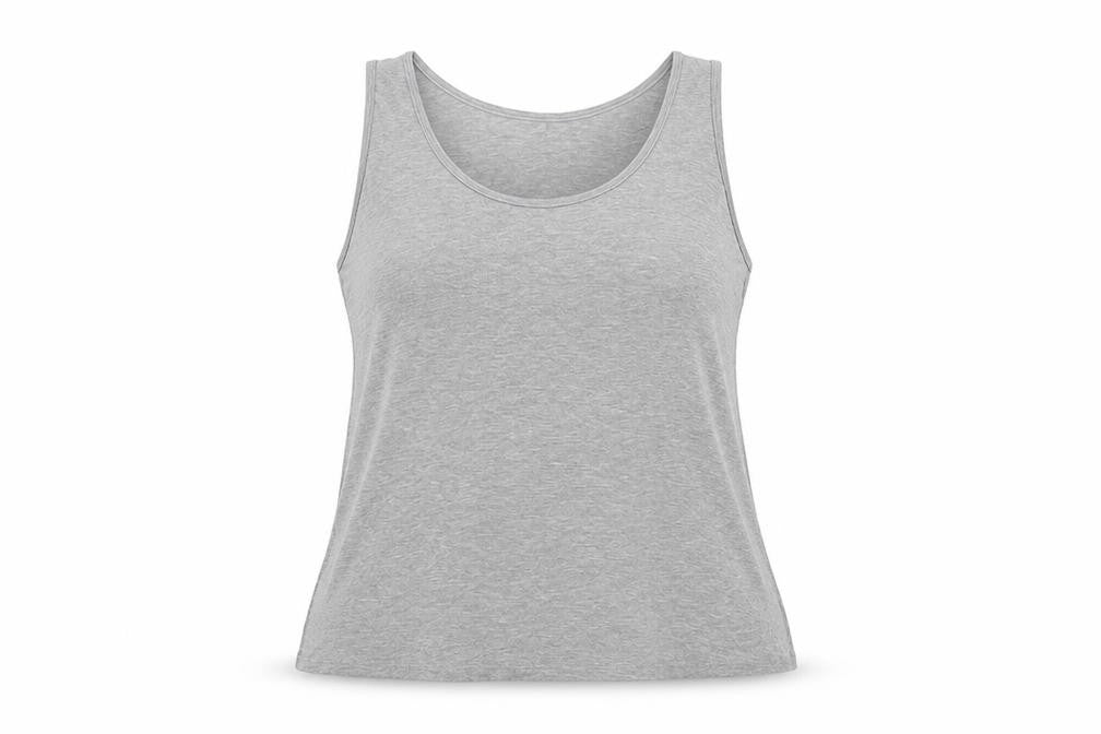 Marks & Spencer Womens Grey Modal Basic Tank Size 28 Scoop Neck