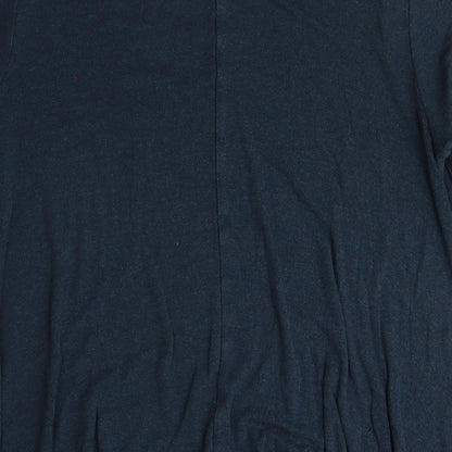 Women's Blue Long Sleeve Basic T-Shirt, Size S
