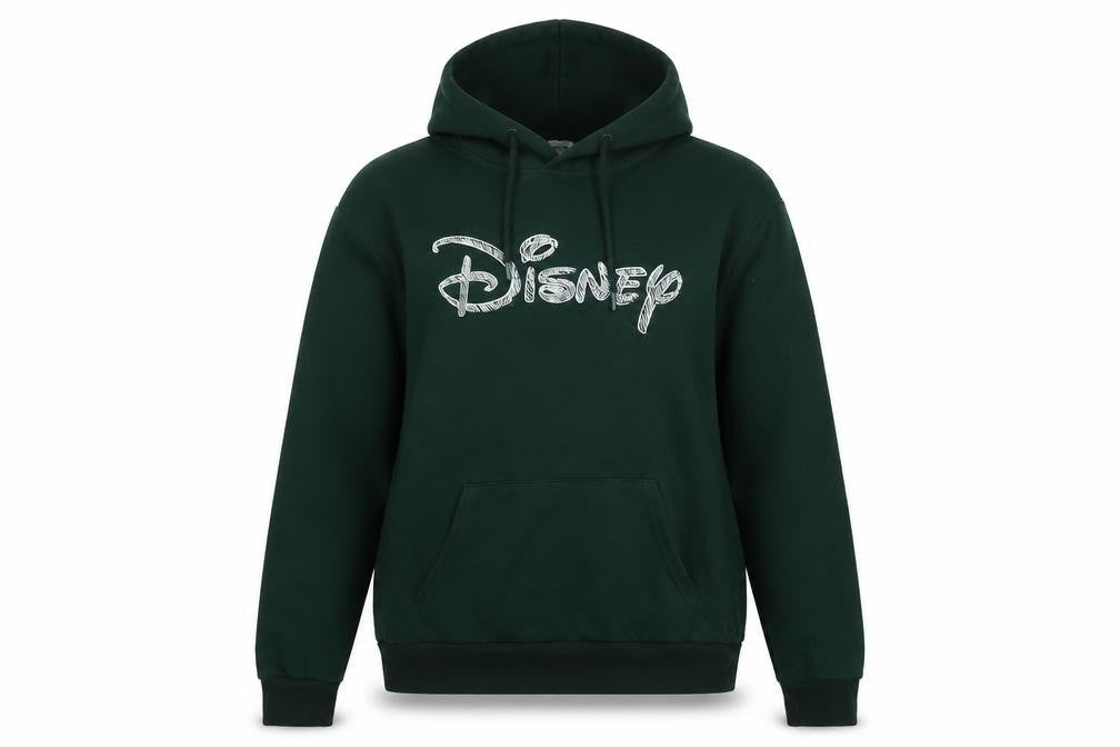 Disney Womens Green Polyester Pullover Hoodie Size S - Logo- Disney