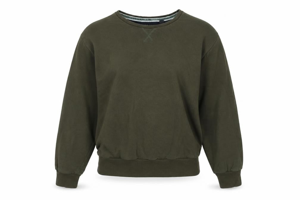 Brave Soul Womens Green Polyester Pullover Sweatshirt Size M - Logo