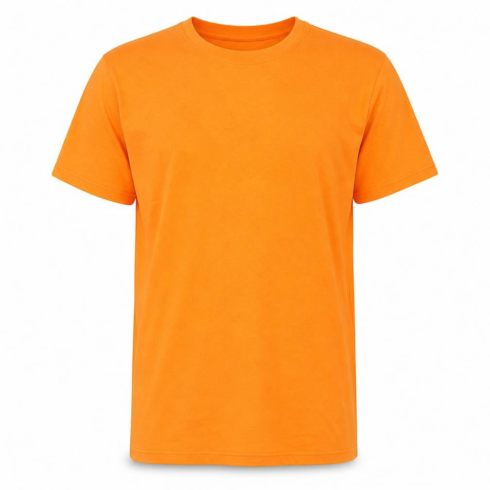Brave Soul Mens Orange Cotton T-Shirt Size M Crew Neck - Logo