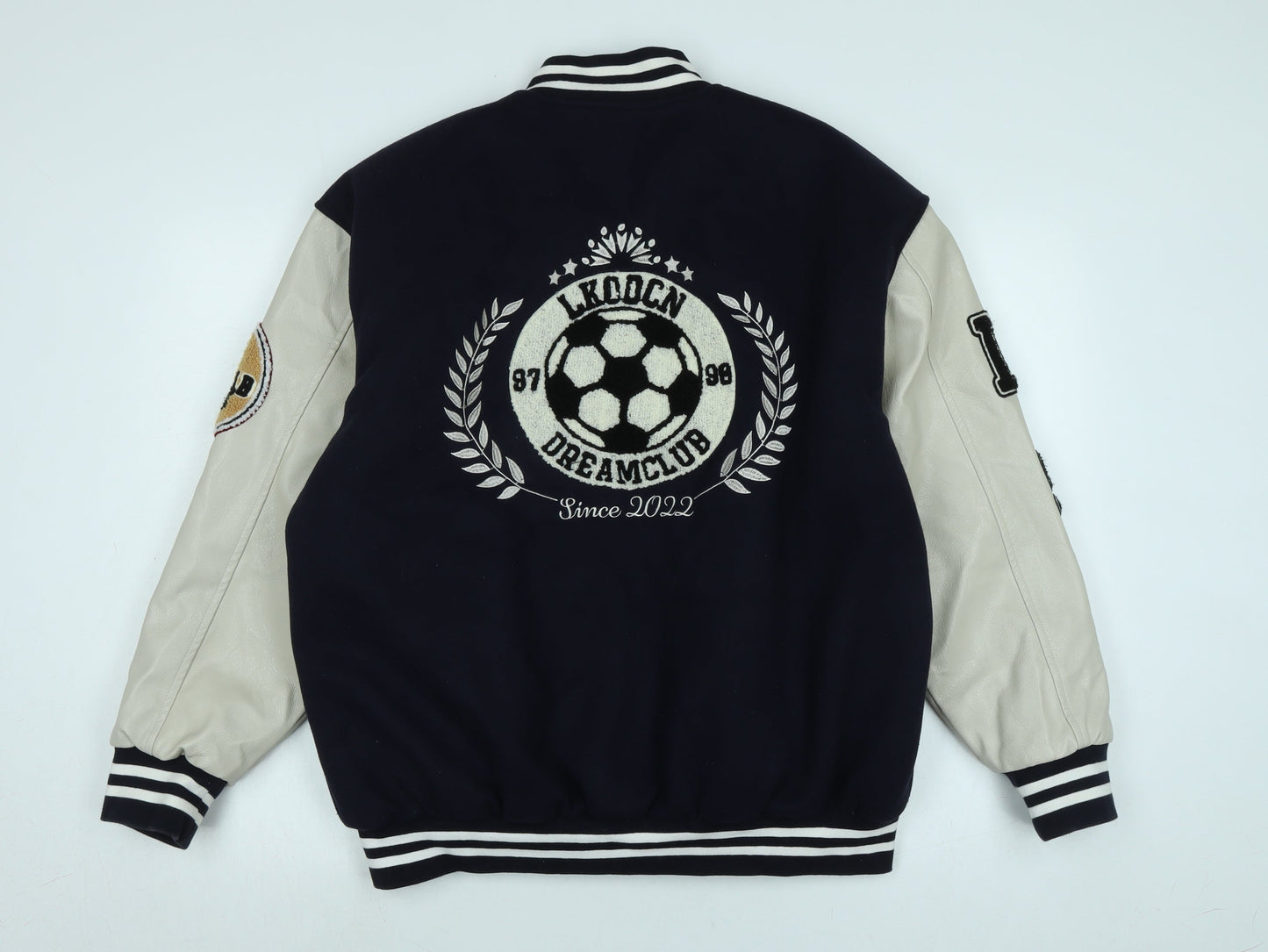 LKOD Mens Blue Bomber Jacket Jacket Size M Snap - Logo - LKODCN Dreamclub