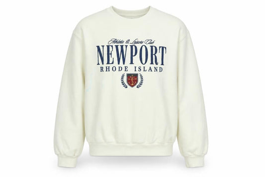 Hollister Mens Ivory Polyester Pullover Sweatshirt Size M - Logo - NEWPORT