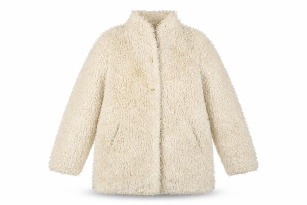 & Other Stories Womens Ivory Jacket Coat Size 8 Snap