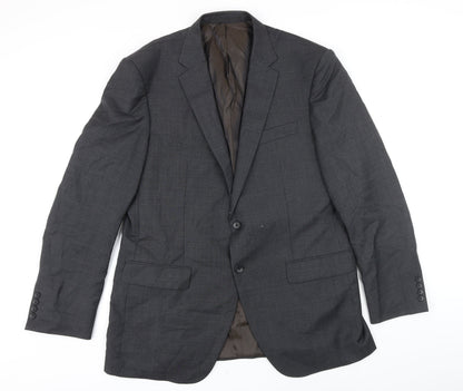 Additional front view of Autograph men’s grey wool jacket blazer, size 44, regular