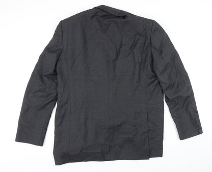 Back view of Autograph men’s grey wool jacket blazer, size 44, regular