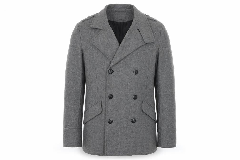 Peter Worth Mens Grey Jacket Coat Size M Button