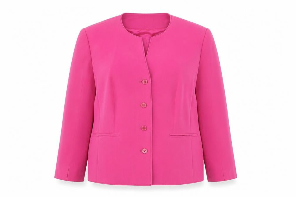 Country Casuals Womens Pink Jacket Blazer Size 16 Button