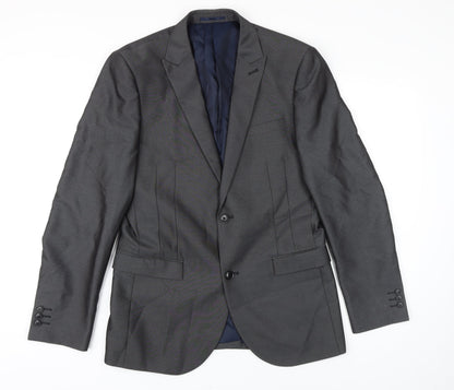 Next Mens Grey Polyester Jacket Blazer Size 40 Regular
