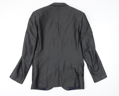 Next Mens Grey Polyester Jacket Blazer Size 40 Regular