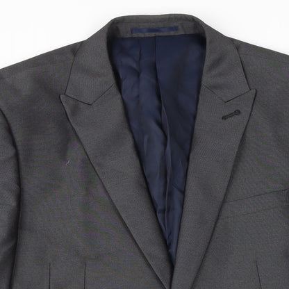 Next Mens Grey Polyester Jacket Blazer Size 40 Regular