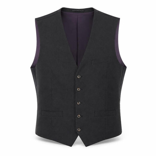 Fellini Mens Grey Polyester Jacket Suit Waistcoat Size 42 Regular