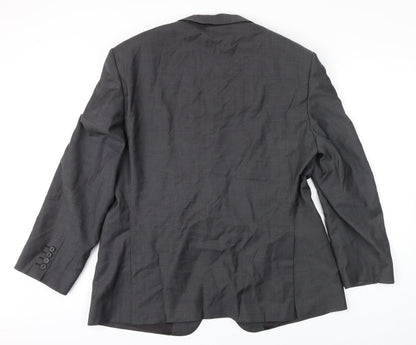 Back view of Autograph men’s grey wool jacket blazer, size 42, regular