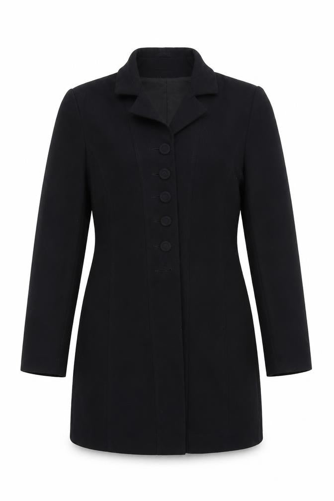 Diva Design Womens Black Jacket Coat Size 12 Button