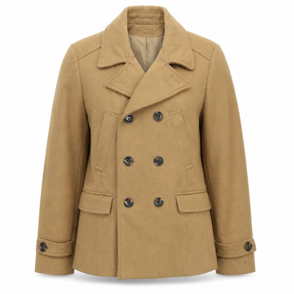 H&M Womens Beige Jacket Coat Size 18 Button