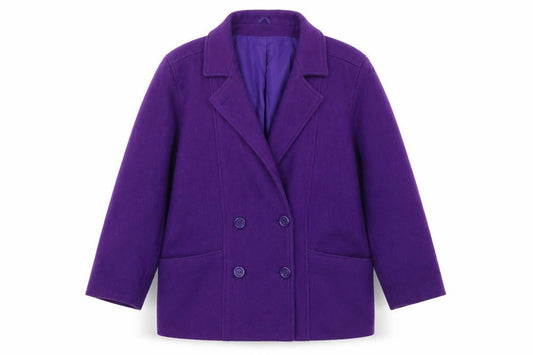 Zarina Womens Purple Jacket Coat Size 16 Button