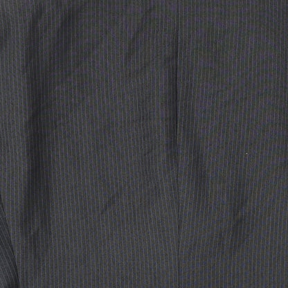 Next Mens Grey Striped Polyester Jacket Blazer Size 40 Regular