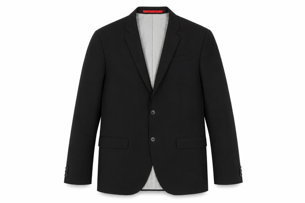 Marks & Spencer Mens Black Polyester Jacket Blazer Size 40 Regular