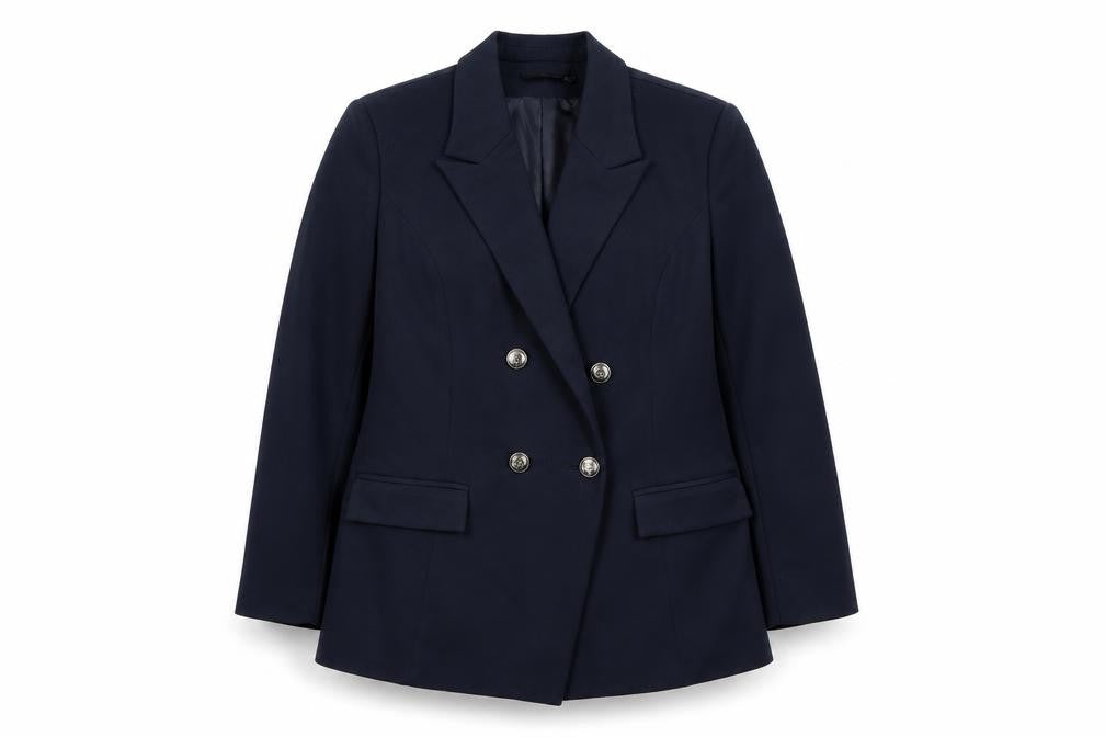 Boohoo Womens Blue Jacket Blazer Size 12 Button